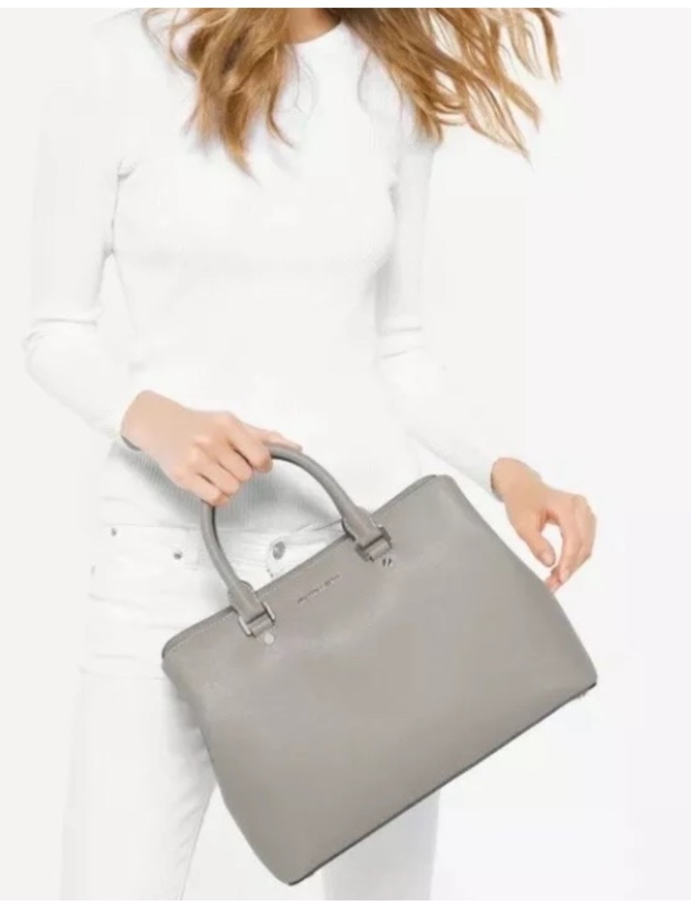Michael Kors Savannah Saffiano Leather Satchel with Strap